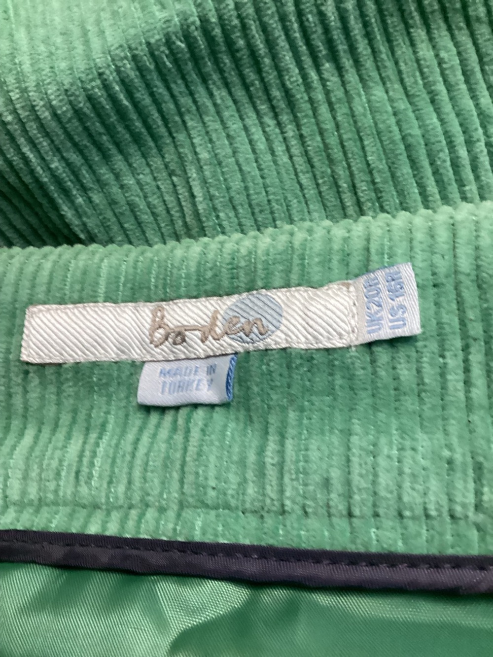 Boden Corduroy Faux Wrap Mini Skirt - Picture 4 of 5